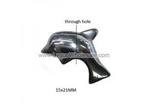 Hematite Dophin 15x21mm Pendant